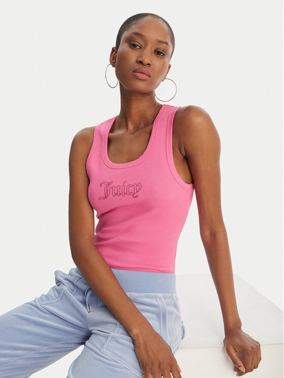 Juicy Couture Juicy Couture Top Thin Strap JCWLV126308 Rosa Slim Fit