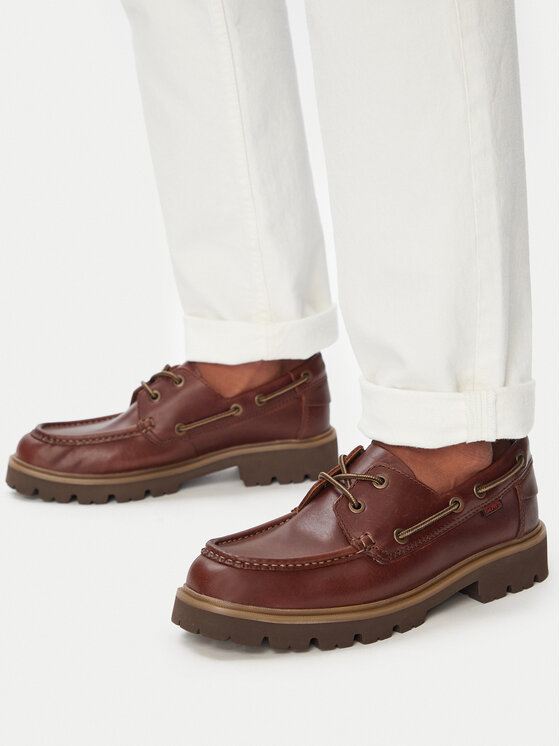 Clarks Лофери Clarks Cleyhill Boat 26186176 Коричневий