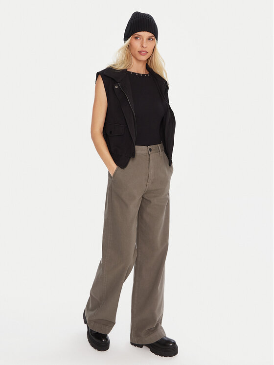 G-STAR G-Star Raw Pantaloni di tessuto Deck 2.0 D26432-E078 Verde Wide Leg