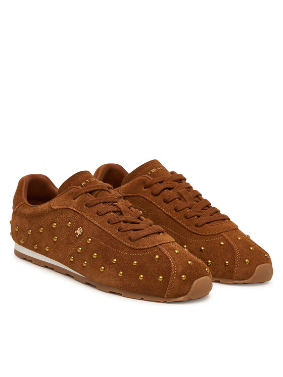 Tommy Hilfiger Tenisice Tommy Hilfiger Th Bella Low Profile Studs FW0FW09882 Smeđa