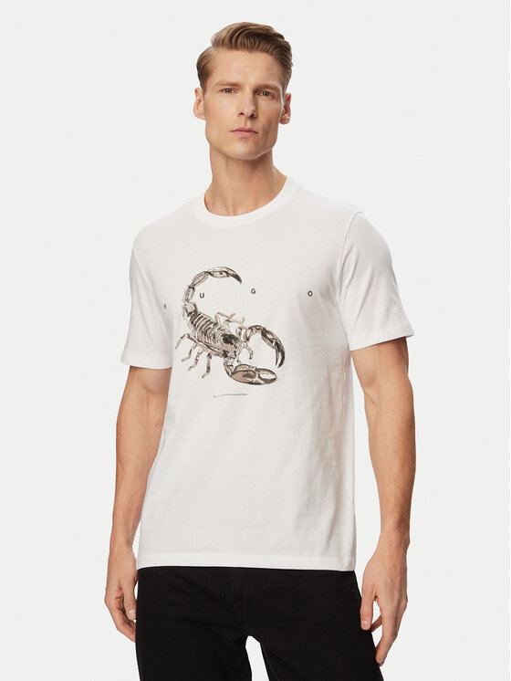 HUGO HUGO Camiseta Discorb 50557672 Blanco Relaxed Fit