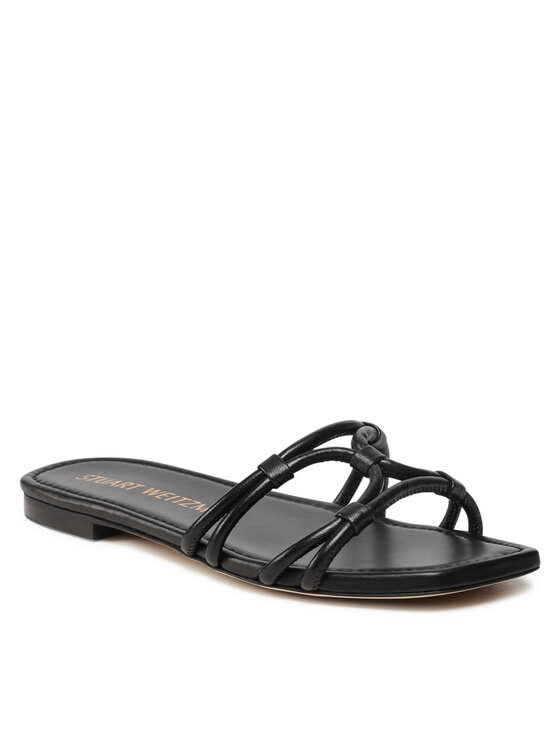 Stuart Weitzman Şlapi Stuart Weitzman Wovenknotslidesandal SA616 Negru