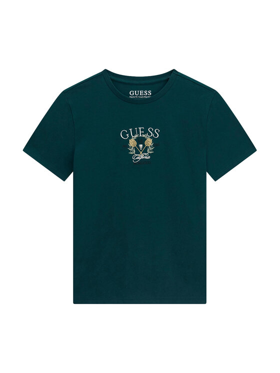 Guess Guess Camiseta L6YI25 K3764 Verde oscuro Regular Fit