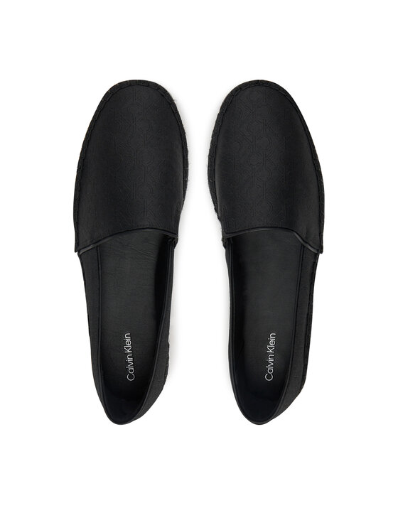 Calvin Klein Espadrile Calvin Klein Flat Espadrille - Jacq HW0HW02467 Črna