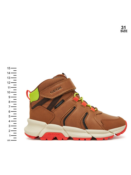 Geox Botines planos Geox J Flexyper Plus J56LCC 0FUME C0616 S Marrón