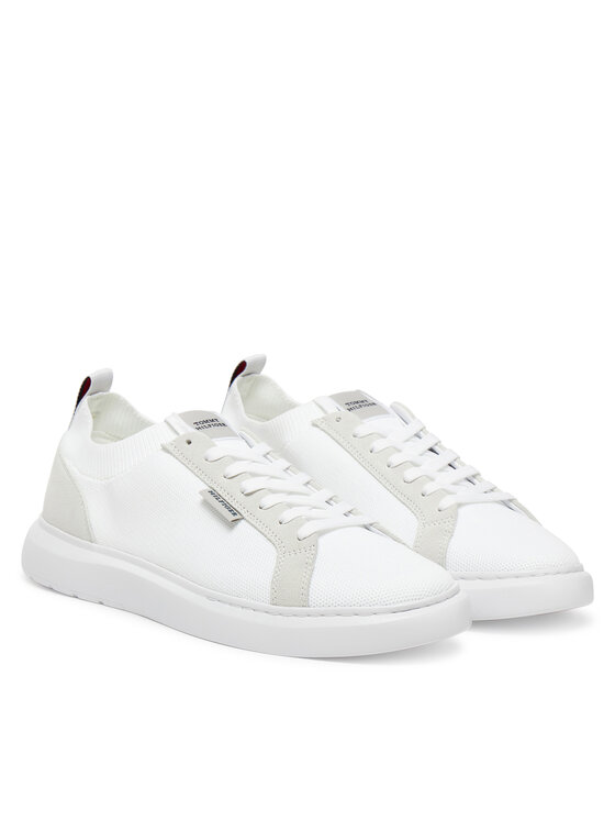 Tommy Hilfiger Sneakersy Tommy Hilfiger Light Cupsole Knit Seasonal FM0FM05403 Biela