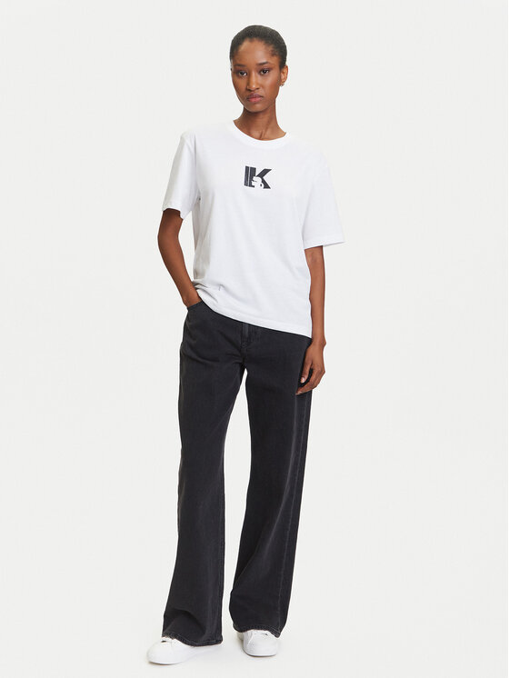 Karl Lagerfeld Jeans Karl Lagerfeld Jeans Camiseta A3W17094 Blanco Regular Fit