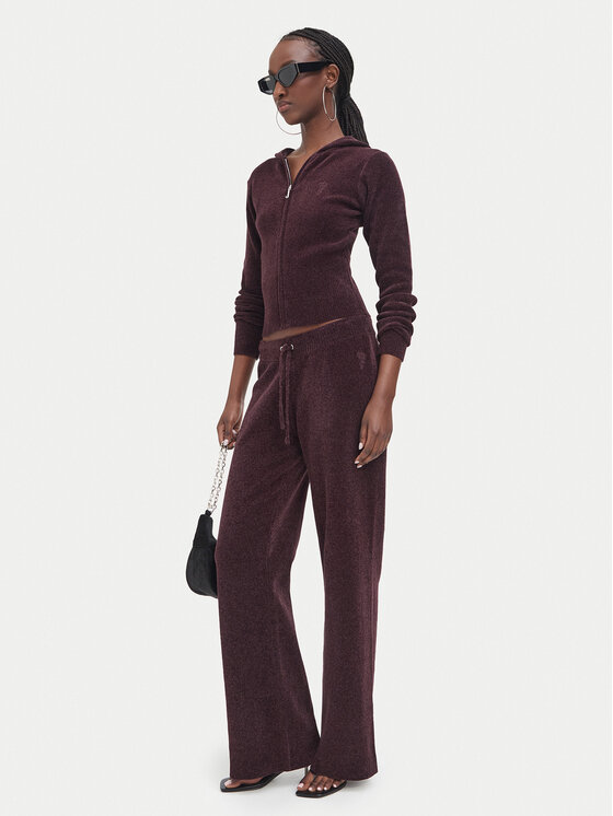 Juicy Couture Juicy Couture Pantalones de chándal JCWEB006 Guinda/burdeos Regular Fit