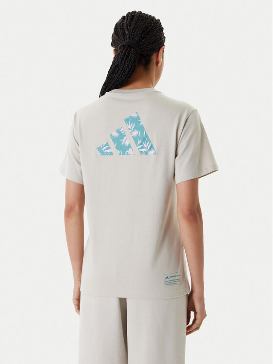 adidas adidas T-shirt House of Tiro Graphic JM4358 Beige Regular Fit