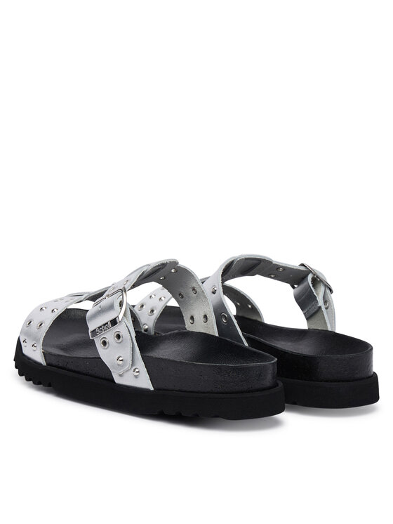 Scholl Шльопанці Scholl Beatriz T-Bar Ring F00911 Срібний