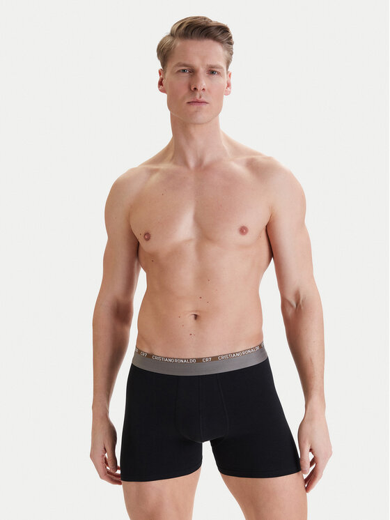 Cristiano Ronaldo CR7 Cristiano Ronaldo CR7 Conjunto de calzoncillos boxer 8100-49 Negro