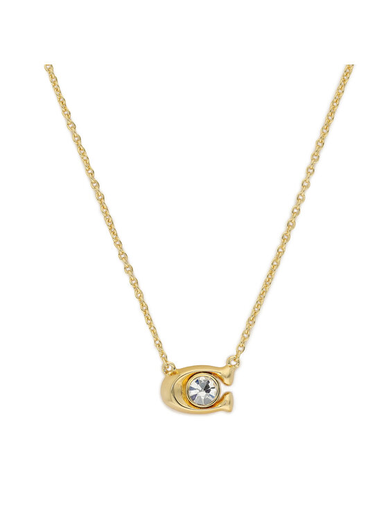 Coach Kaklarotas un auskaru komplekts Coach Signature Necklace & Earring Set 37412845GLD110 Zelta