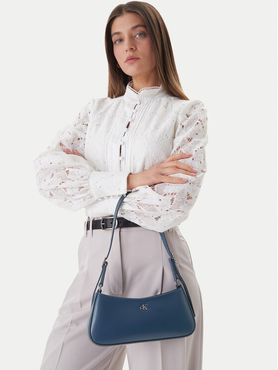 Calvin Klein Ročna torba Calvin Klein Ck Small Shoulder Bag LV04F3170G Mornarsko modra