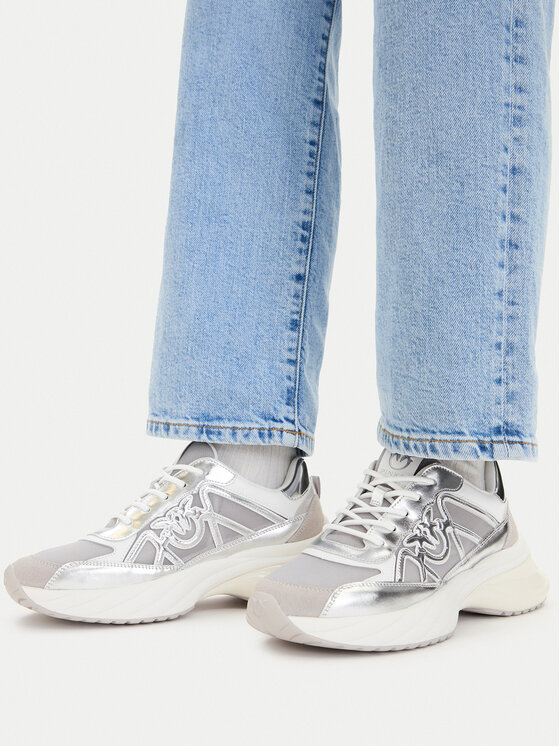 PINKO Sneakersy PINKO Ariel 33 SS0135 P141 Srebrny