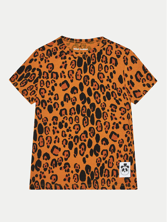 MINI RODINI Mini Rodini T-shirt Basic Leopard 1000000213 Smeđa Regular Fit