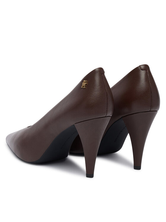 Tommy Hilfiger Salonarji Tommy Hilfiger Th Smooth Leather Pump FW0FW08960 Rjava