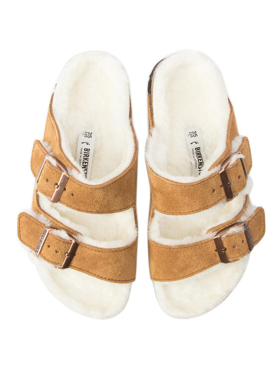 Birkenstock Тапочки Birkenstock Arizona Fur 1001135 Коричневий