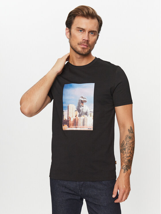 BOSS Boss Футболка Tefragile 50503535 Чорний Regular Fit