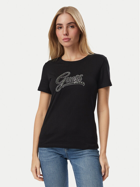 Guess Guess Camiseta W6BI21 K6040 Negro Regular Fit