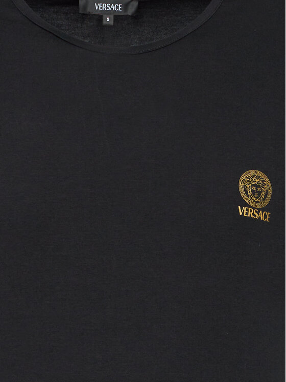 Versace Versace Комплект футболок AU10193 Чорний Slim Fit