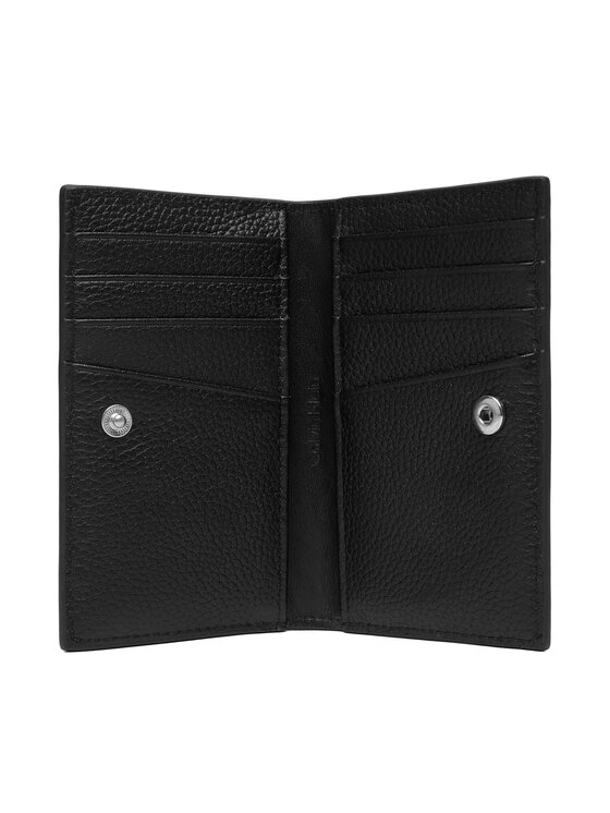 Calvin Klein Портфейл Calvin Klein Emblem Hw Pebble Snap Cardholder LV04F1127G Черен