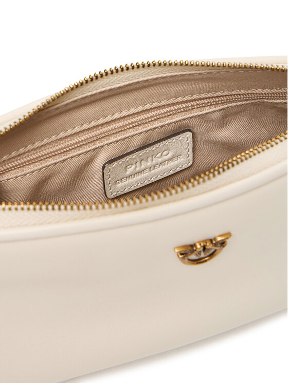 PINKO Kabelka PINKO Half Moon Baguette Mini AI 25-26 PLTT 105069 A0QO Krémová