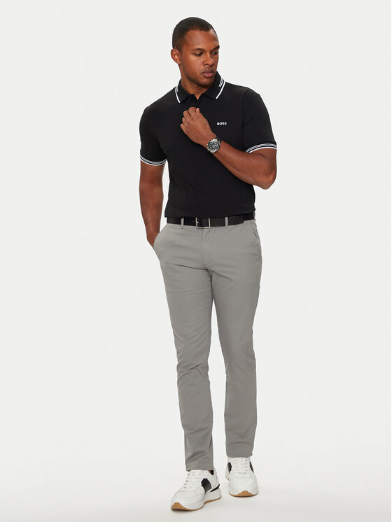 BOSS Boss Поло Paul 50506193 Чорний Slim Fit