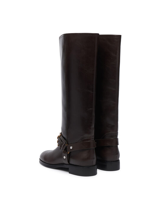 PINKO Офицерки PINKO Cheval 01 SD0583P001 Тъмнокафяв