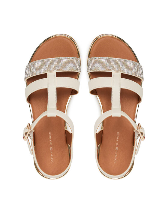 Tommy Hilfiger Σανδάλια Tommy Hilfiger T3A2-33780-0371 S Εκρού