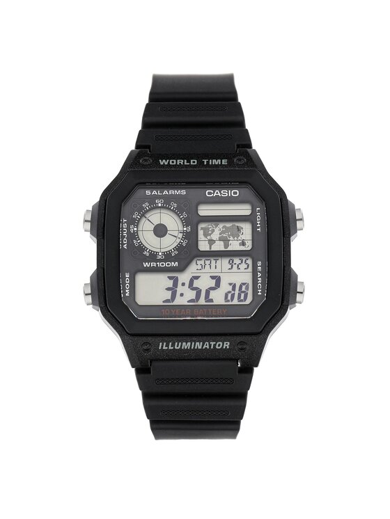 Casio Часовник Casio AE-1200WH-1AVEF Черен