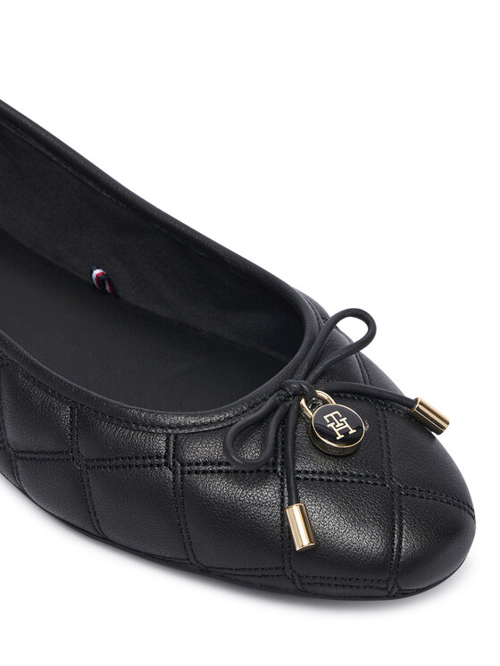 Tommy Hilfiger Baleríny Tommy Hilfiger Charm Quilted Ballerina FW0FW09503 Čierna