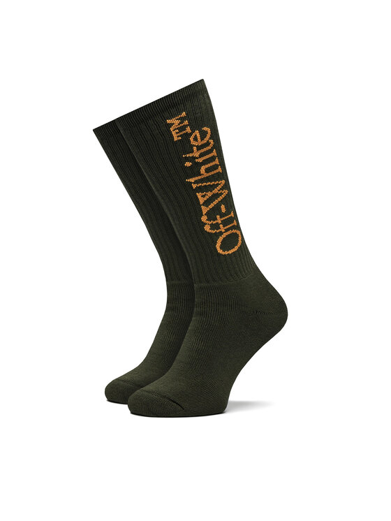 Off-White Garās zeķes Off-White OMRA075S23KNI0015620 Zaļš