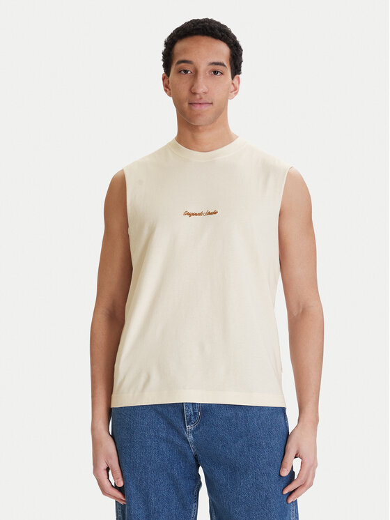 Jack & Jones Jack & Jones Camiseta sin mangas Norrebro Emb 12292009 Écru Regular Fit