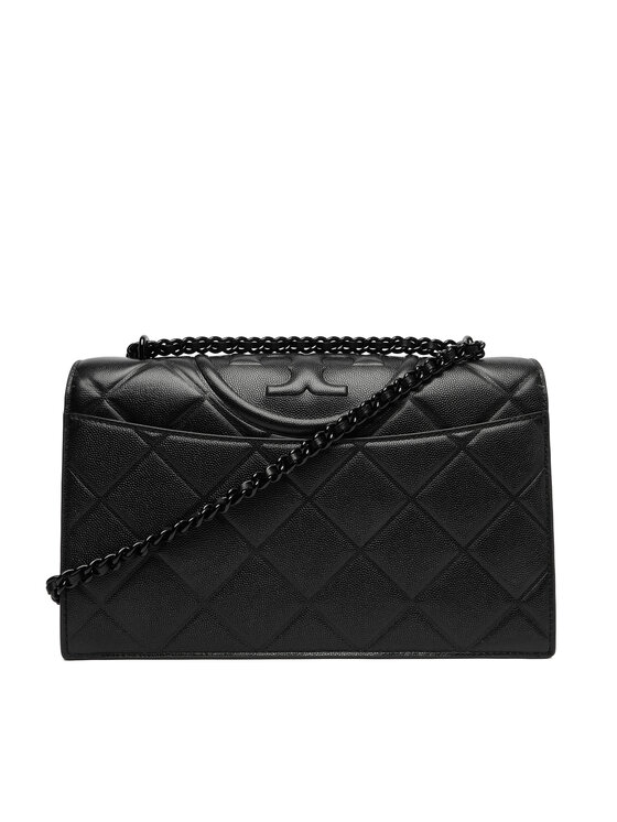 Tory Burch Geantă Tory Burch Fleming Soft Grain Convertible Shoulder Bag 169791 Negru