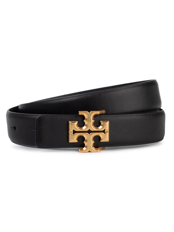 Tory Burch Ženski pas Tory Burch 1" Kira Logo Belt 58284 Črna