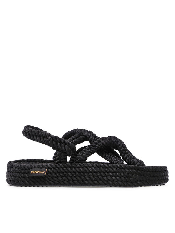 Bohonomad Espadrile Bohonomad Bodrum Platform BOD.0020.PRS Črna