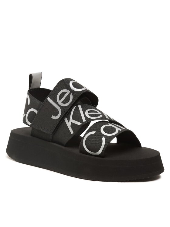 Calvin Klein Jeans Basutės Calvin Klein Jeans Prefersato Sandal Webb YW0YW01071 Juoda