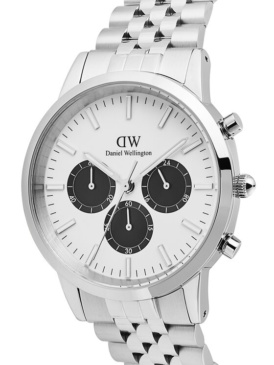 Daniel Wellington Hodinky Daniel Wellington Iconic Chronograph DW00100872 Stříbrná