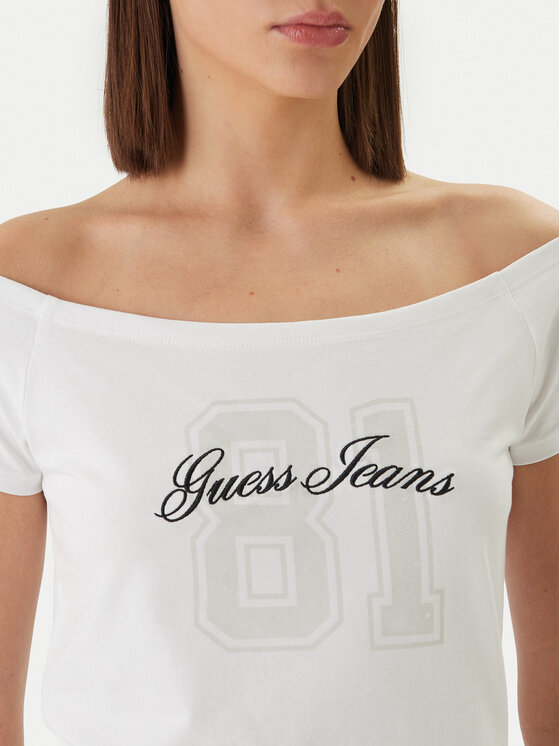 Guess Jeans Guess Jeans Футболка W6GI07 J1314 Білий Regular Fit