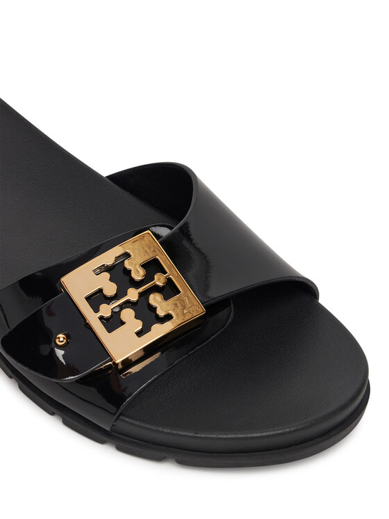Tory Burch Papucs Tory Burch Buckle Slide 157872 Fekete