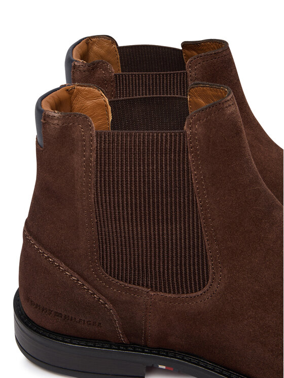 Tommy Hilfiger Botines Chelsea Tommy Hilfiger Corporate Dressy Suede Chelsea FM0FM05953 Marrón