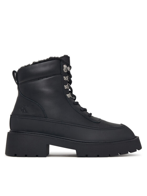 Calvin Klein Trzewiki Calvin Klein Chunky Hiking Lup Boot Lth Wl Em HW0HW03204 Czarny