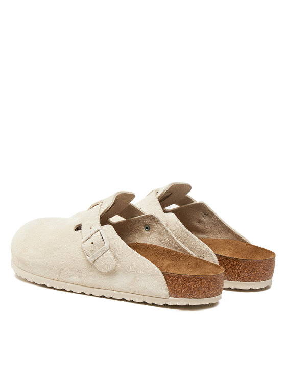 Birkenstock Шльопанці Birkenstock Boston zamsz 1027667 Білий