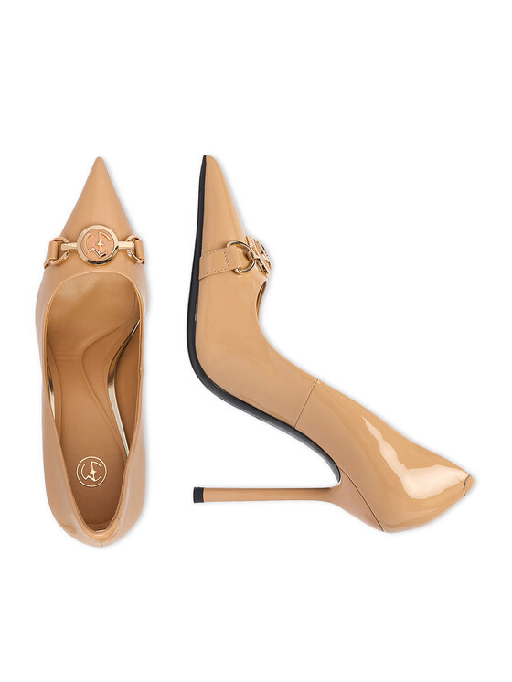 Eva Minge Pantofi cu toc subțire Eva Minge EO-NOVA-1677-13-3 Bej