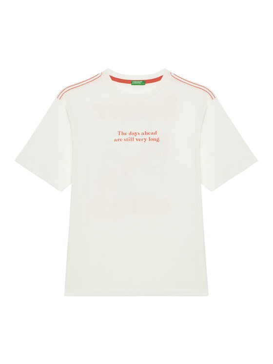 United Colors Of Benetton United Colors Of Benetton Футболка 3I1XC10P4 Écru Oversize