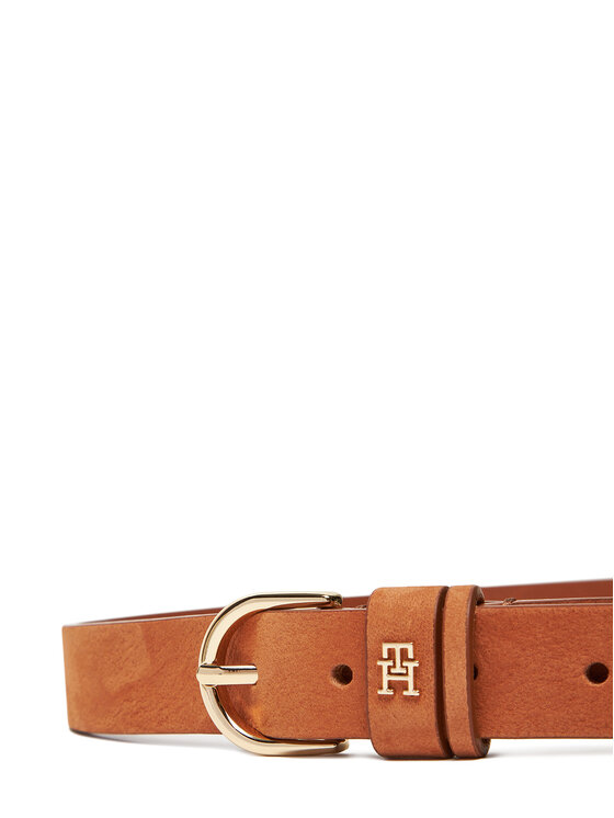 Tommy Hilfiger Pasek Damski Tommy Hilfiger Essential Effortless 2.5 Nubuck AW0AW17930 Brązowy