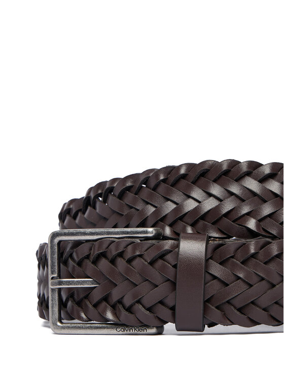 Calvin Klein Nadrágszíj Calvin Klein Warmth Buckle Woven 35Mm Fixed - LV04D7061G Sötétbarna