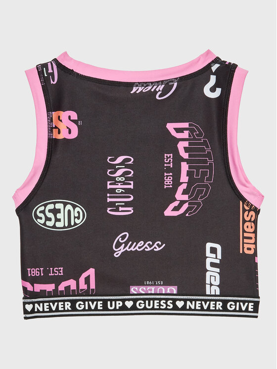 Guess Guess Top J3RI02 MC01P Crna Slim Fit