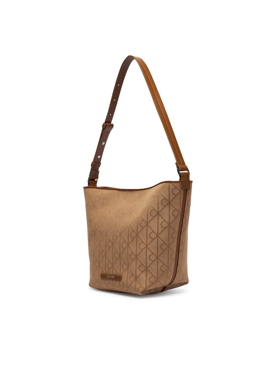 Calvin Klein Τσάντα Calvin Klein Emblem Aop Jacquard Camera Bag LV04F3535G Καφέ