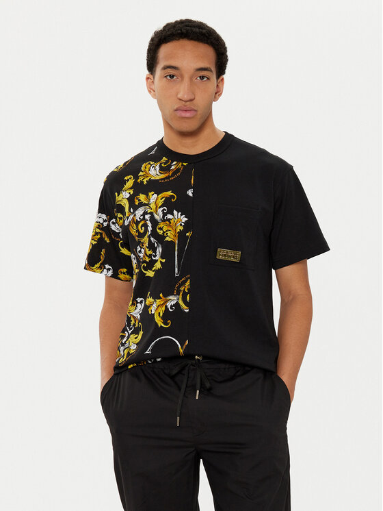 Versace Jeans Couture Versace Jeans Couture Футболка 78GAH609 Чорний Regular Fit